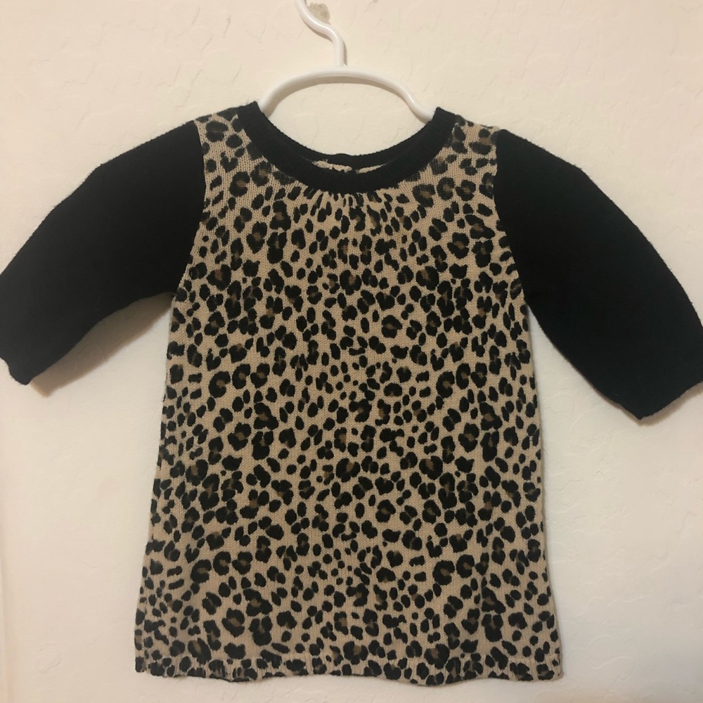 Leopard sweater dress 0-3 mo